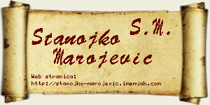 Stanojko Marojević vizit kartica